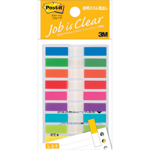 3M Post-it Jove Transparent Slim Header 44 x 6 mm 20 sheets x 9 9 colors mixed 180 sheets 680MSH 1 PK