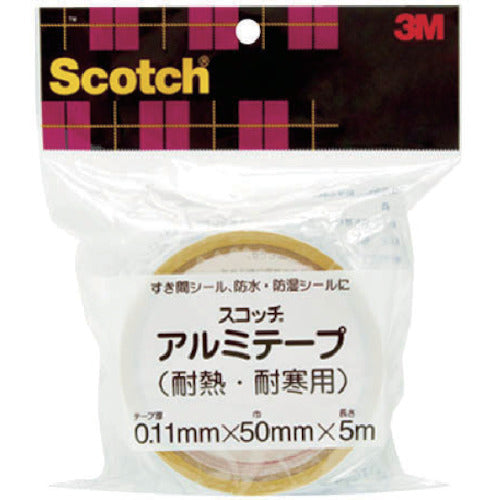 3M Scotch Aluminum Tape, Heat and Cold Resistant, 25mm x 5m, KAL-25, 1 roll