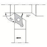 쿄세라 외경・간단 가공용 스몰 툴 홀더 ADJC-FF ADJCL1212JX-11FF 1개