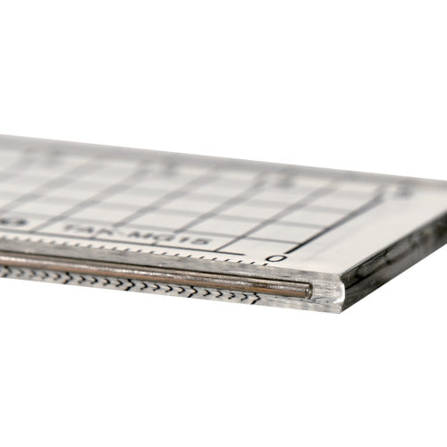 TRUSCO アクリル定規 メタルガイド付き 15cm TAK-MG15 1 本