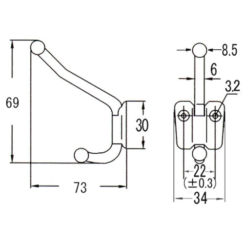 Nissa Chain 107 Nickel Iron Rotating Hat Rack (60 pieces) HG107-NI 1 box
