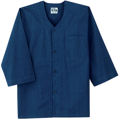 쿠와와 65011 다보 셔츠 네이비 LL 65011-1-LL 1 착용