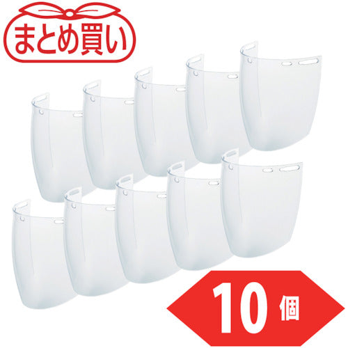 TRUSCCO 정리 사 헬멧 장착형 방재면 간단 착탈 타입 교체 렌즈 흐림 방지 가공 10개 BM-HAC-SP-10P 1 상자