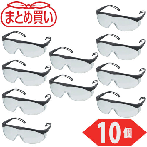 TRUSCO bulk purchase single-lens safety glasses, clear, 10 pieces, TVF-SE-10P, 1 box