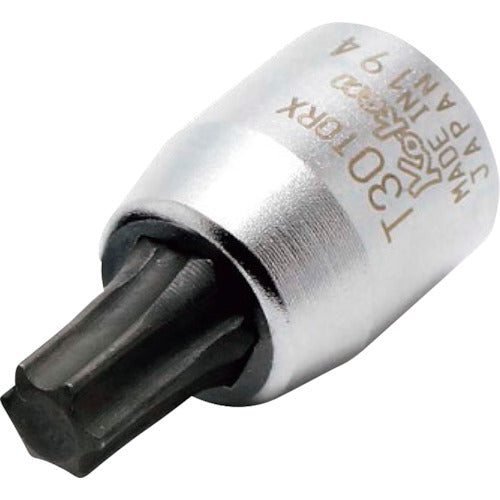 Ko-ken 1/4”(6.35mm) SQ. 토크스 비트 소켓 전장 23mmT30 2025.23-T30 1개