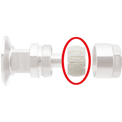 トヨックス ホース継手 トヨコネクタ TC3−F・TC3−CS型 交換用パッキン付きスリーブセット 適合ホース25ミリ TC3−F25−RSS(10個入り) TC3-F25-RSS 1 袋