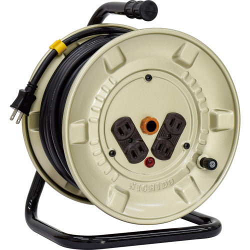 NICHIDO Electrician's Drum 100V No Earth 20m 4 Outlets NNP-204D 1 Unit