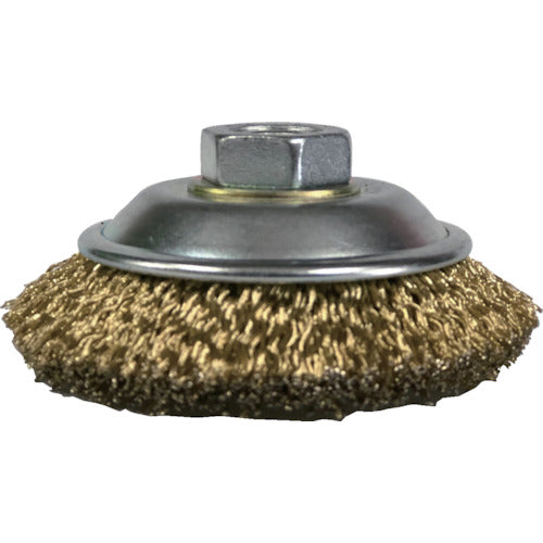 SUNPOWER Steel Wire Plated Bevel Brush (Yellow Stranded Wire) BN-1 1 pc