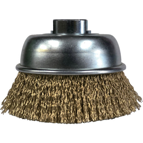 SUNPOWER 강선 도금선 컵 브러쉬(황색 선) CN-5 1개