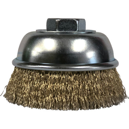 SUNPOWER 강선 도금선 컵 브러쉬(황색 선) CN-4 1개