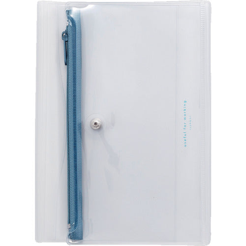 Daigo Isshoni. Notebook cover with pen case PVC B6 R Clear Blue N1933 1 pc