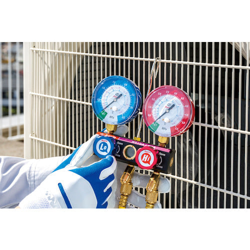 Asada 볼 밸브식 매니폴드 AD 키트 R410A, R32 케이스 부착 92cm AM114C 1 S