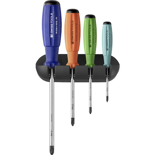 PB Swiss Tools SwissGrip Rainbow Screwdriver Set of 4 with Holder (Boxed) 8242RBCBB 1 S