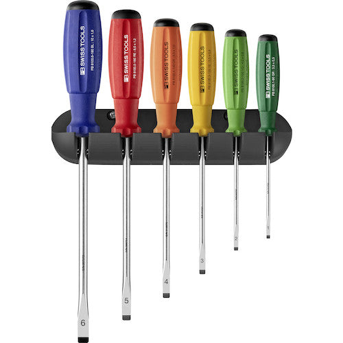 PB Swiss Tools Rainbow SwissGrip Screwdriver Set of 6 with Holder (Boxed) 8240RBCBB 1 S