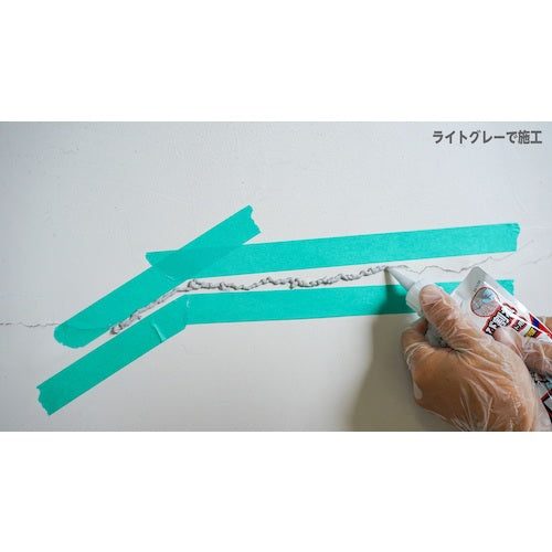 アサヒペン ワンタッチ カベ用ひび割れ補修材 200ML W102グレー 313126 1 個