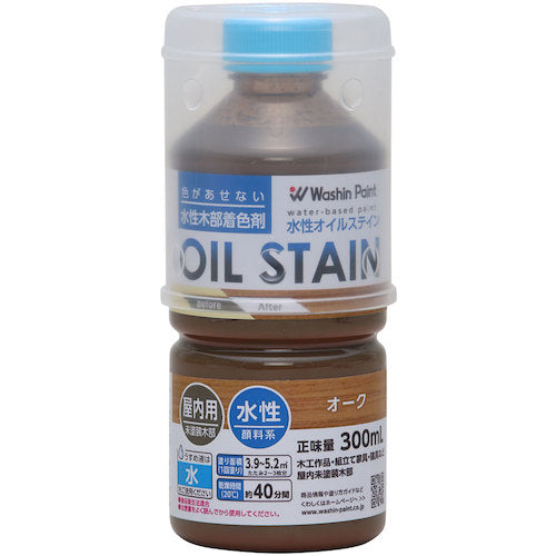 와신 페인트 수성 오일 스테인 오크 300ml 910673 1 개