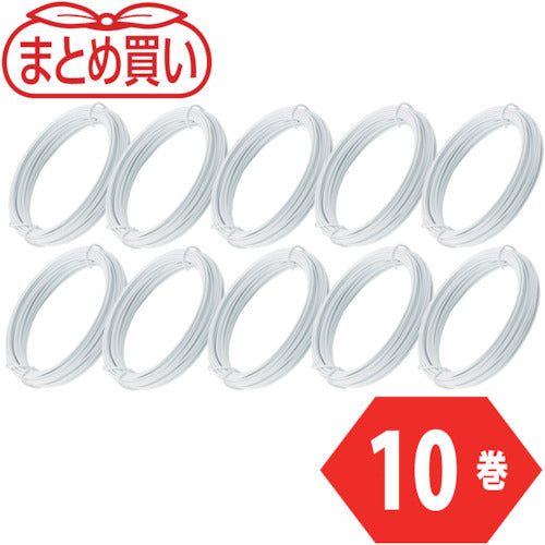 TRUSCCO 정리 구입 컬러 철사 소권 타입 화이트 20번 선경 0.9mm×15m 10개 TCWS-09W-10P 1조