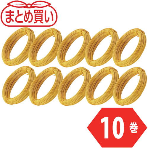 TRUSCCO 정리 구입 컬러 철사 소권 타입 황색 20번 선경 0.9mm×15m 10개 TCWS-09Y-10P 1조