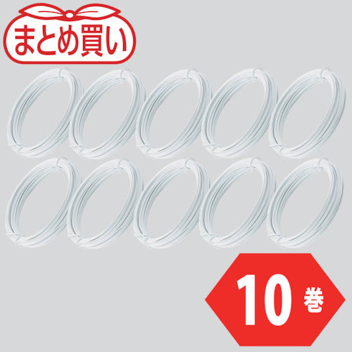 TRUSCO bulk purchase color wire, small roll type, yellow, 18th size, wire diameter 1.2 mm x 10 m, 10 pieces, TCWS-12Y-10P, 1 set