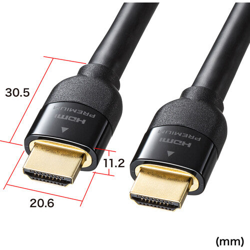 SANWA Premium HDMI Cable 9m Black KM-HD20-P90K 1 piece