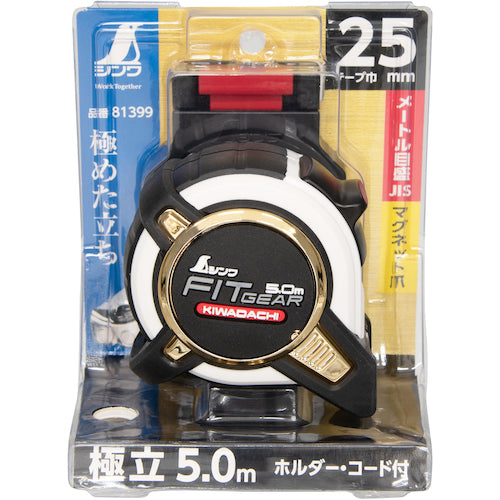 Shinwa Convex Fit Gear Extremely Standing 25-5.0m Mag Claw Holder Code JIS 81399 1 pc