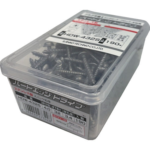 산코 테크노 하드 엣지 드라이브 HDW-S 타입 스테인리스제 140개입 HDW-445S 1 PK