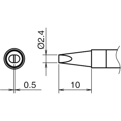 Hakko soldering tip 2.4D type T39-D24 1 piece