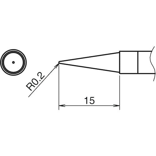 Hakko iron tip 0.2BLL type T39-BLL02 1 piece