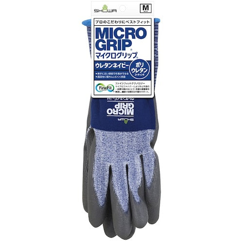 SHOWA ウレタン背抜き手袋 NO264 マイクログリップ ウレタンネイビー Mサイズ NO264-M 1 双