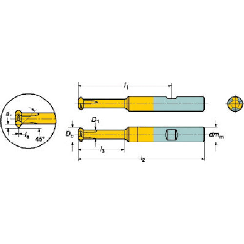 Sandvik CoroMill 326 Solid End Mill (730) 1025 326R08-B3502012-CH 1 piece