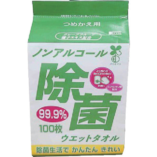 コーヨーカセイ ノンアルコール除菌ウエットタオル 詰替用100枚 00-1283 1 PK