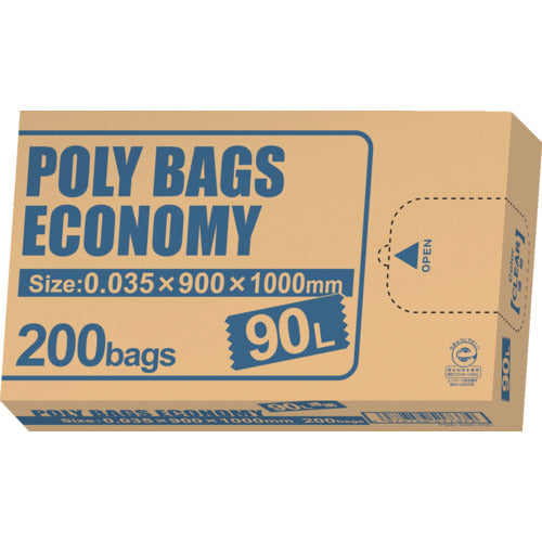 올디 폴리 가방 이코노미 BOX 쓰레기 봉투 90L 0.035mm 투명 200P PBE-N90-200 1 권