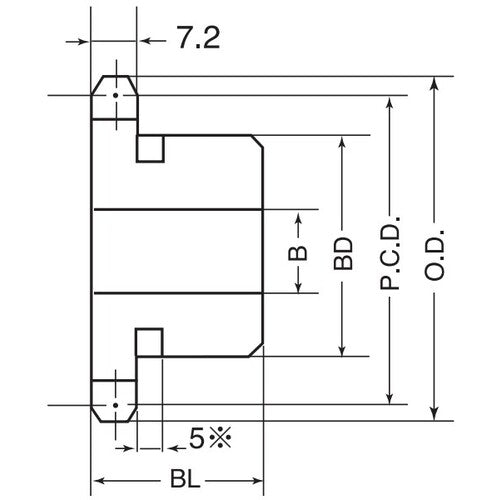 Sanko Manufacturing Standard New B-type Pre-drilled Sprocket M40 Type M40B13 1 pc