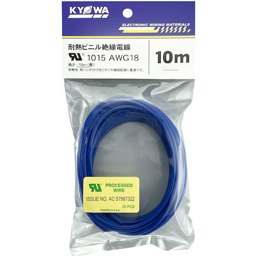 KYOWA UL 내열 비닐 절연 전선 UL1015 AWG18 10M 파랑 UL1015 AWG18 10M BL 1권