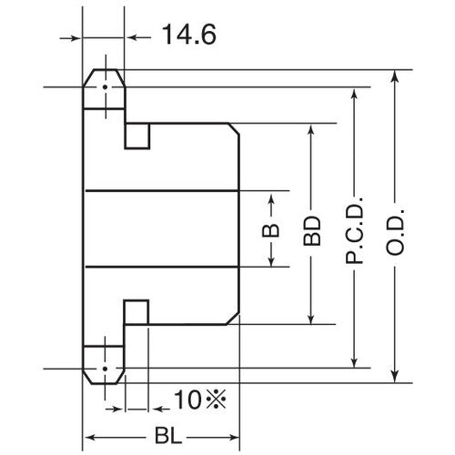 Sanko Manufacturing Standard New B-type Pre-drilled Sprocket M80 Type M80B19 1 pc