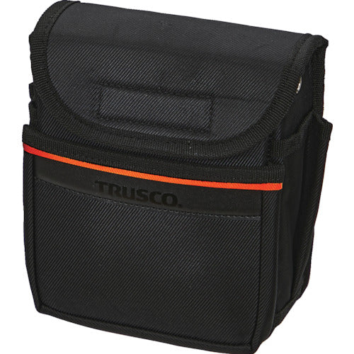 TRUSCO 소형 허리 봉투 2단 뚜껑 첨부 블랙 TC52-A 1개