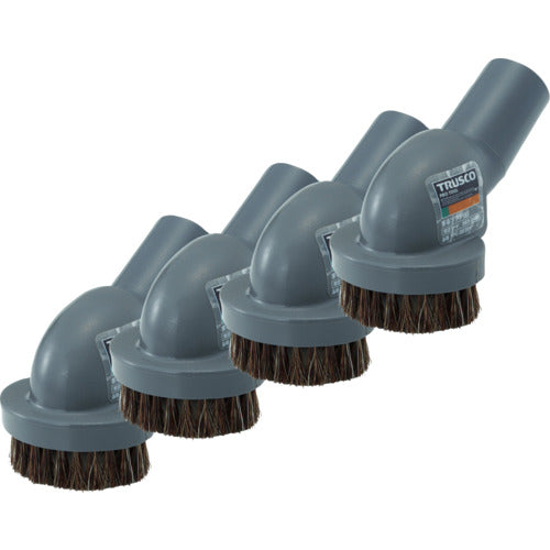 TRUSCO まとめ買い まるブラシ 馬毛 グレー 4個 TPC-30724-4P 1 S
