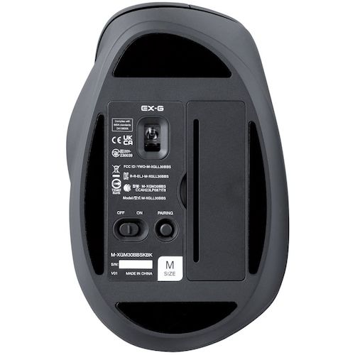 エレコム マウス EX−G 右手専用 Mサイズ Bluetooth 5ボタン 抗菌 静音設計 ブラック M-XGM30BBSKBK 1 個