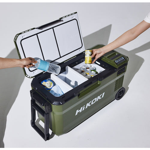HiKOKI 18V−14.4V コードレス冷温庫 超大容量サイズ36L フォレストグリーン マルチボルトセット品 UL18DE(WMGZ) 1 台