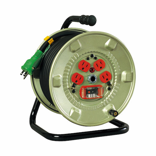 NICHIDO 전공 드럼 100V 과부하 누전 보호 겸용 브레이커 부착 20m NNP-EK24 1대