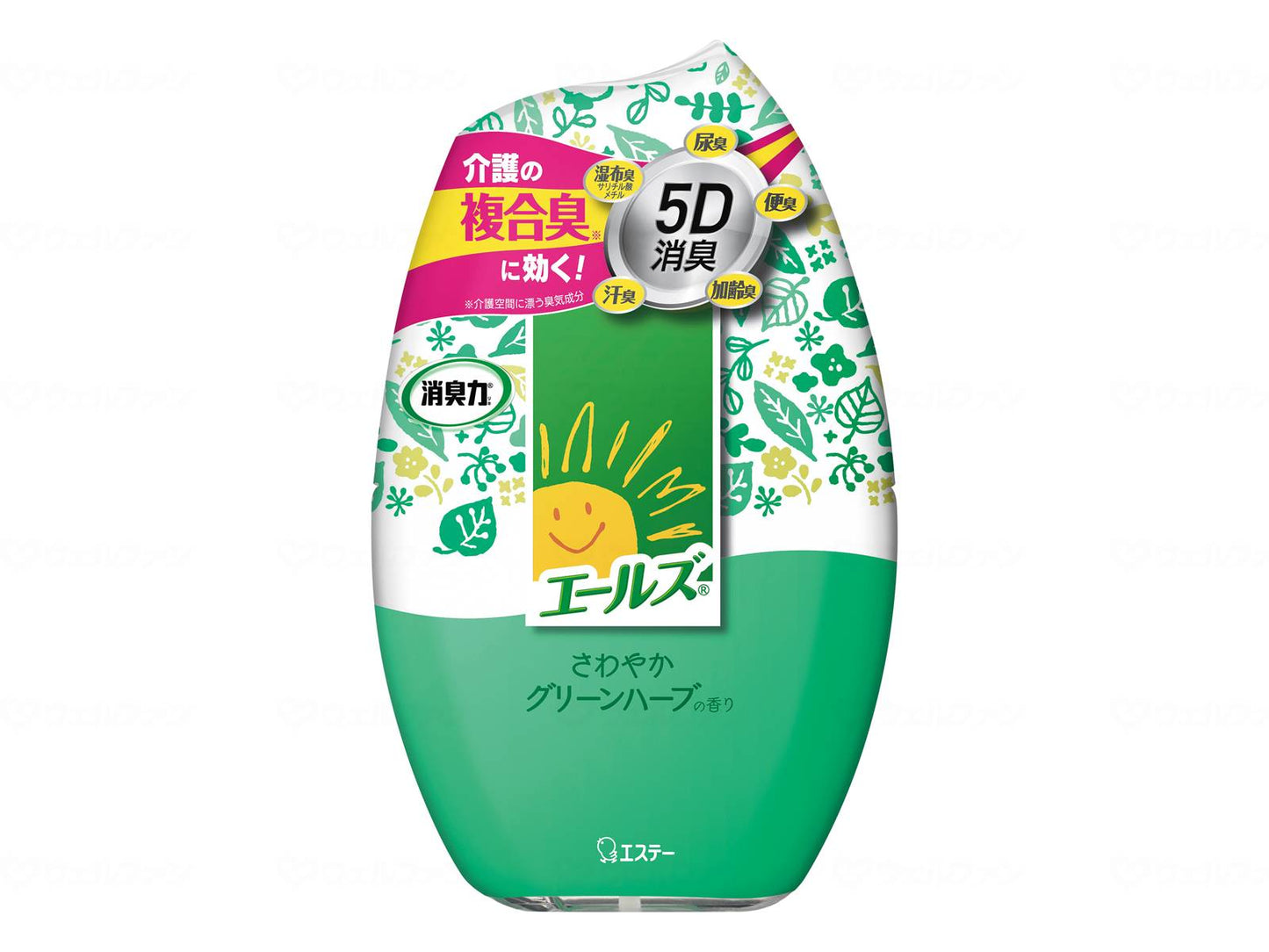 에스테이어스 개호 가정용 탈취력 400ml 상쾌한 글렌 하브
