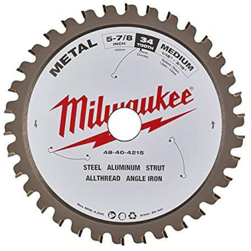 Milwaukee 150mm Replacement Blade for Chip Saw Cutter 34T (for Steel) 48-40-4215 1 pc