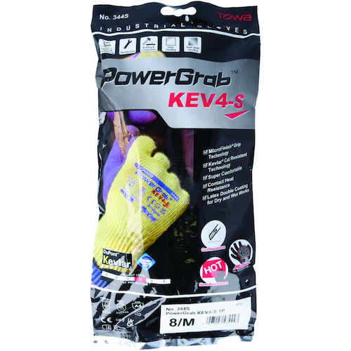 Towaron Cut-Resistant Gloves Power Glove KEV4-S 8/M 344S-8M 1 pair