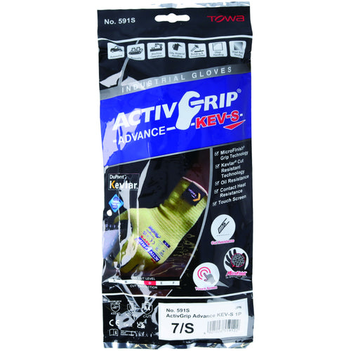 トワロン 耐切創手袋 アクティブグリップアドバンスKEV−S 7/S 591S-7S 1 双