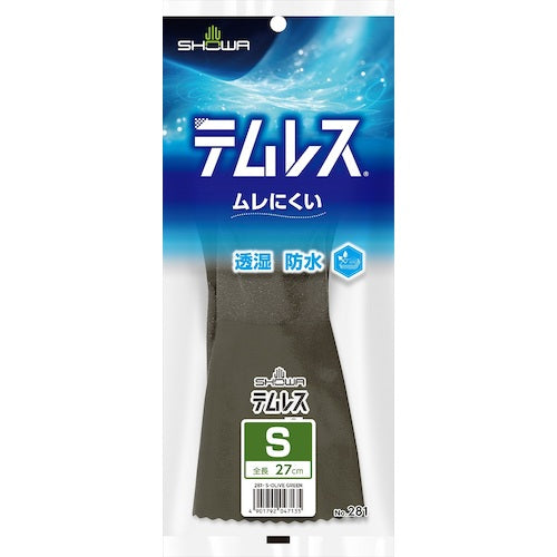 SHOWA 폴리 우레탄 장갑 NO281 템레스 올리브 그린 S 사이즈 NO281-S-OG 1 쌍