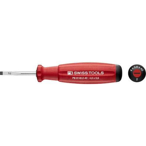 PB Swiss Tools SwissGrip Flathead Screwdriver Total Length 135 Suitable Screw M2.5 8140-2-40 1 Piece