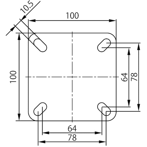 유에이 AGV 캐스터 75 지름 쌍륜 우레탄 차 자재 GAPHD-75-ASF-HUD 1개