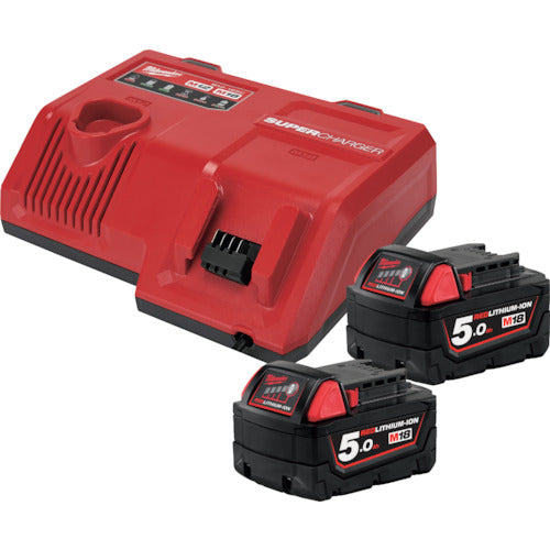Milwaukee M18 (2) 5.0Ah SC 시작 키트 M12-18 NRG-502SC 1 개