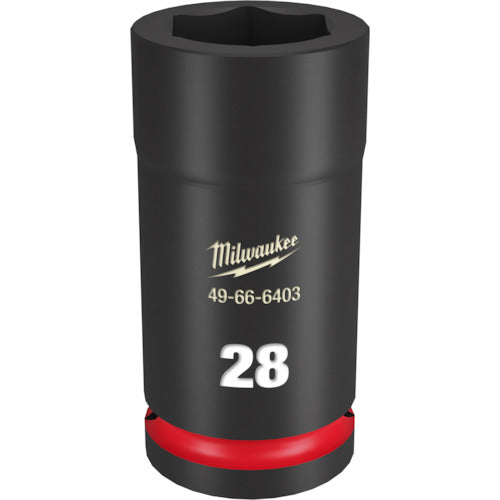 Milwaukee SHOCKWAVE IMPACT DUTY Deep Impact Socket 3/4 inch (19 mm) square 28 mm 49-66-6403 1 piece