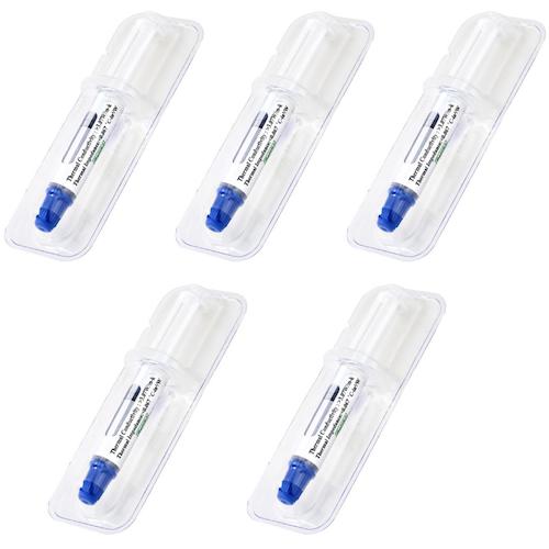StarTech Thermal Conductive Silicone Grease / High Performance Thermal Paste / Syringe Type 5 Pieces (1.5g each) / Resealable / CPU & GPU Cooling SILV5-THERMAL-PASTE 1 Box